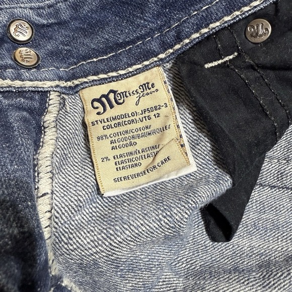 Miss Me Mid Rise Boot Embellished Jeans Women's Angel Wings Sz 30 JP5082-3 Y2K - Picture 8 of 13